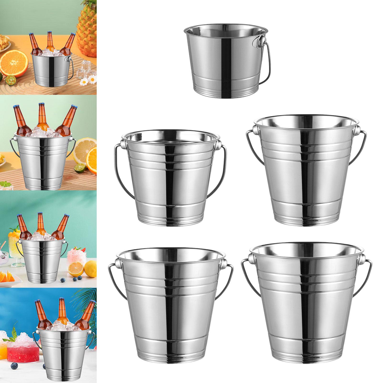 Ice Bucket Silver - Récipient à glace en acier inoxydable