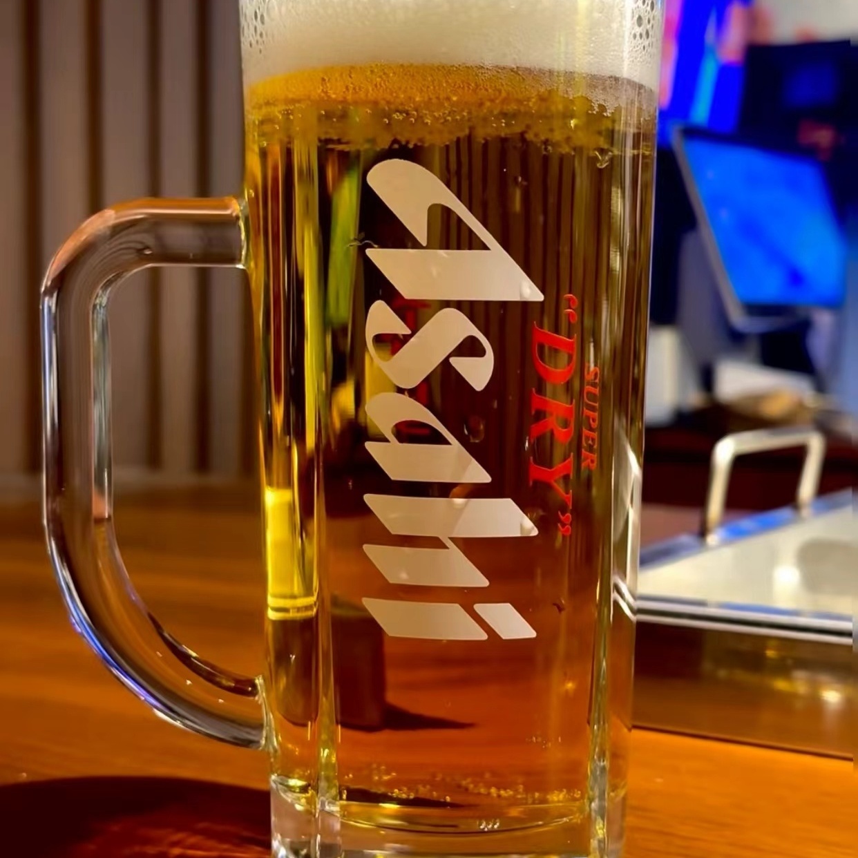 Beer Mug Handled - Verre à bière épais Asahi avec