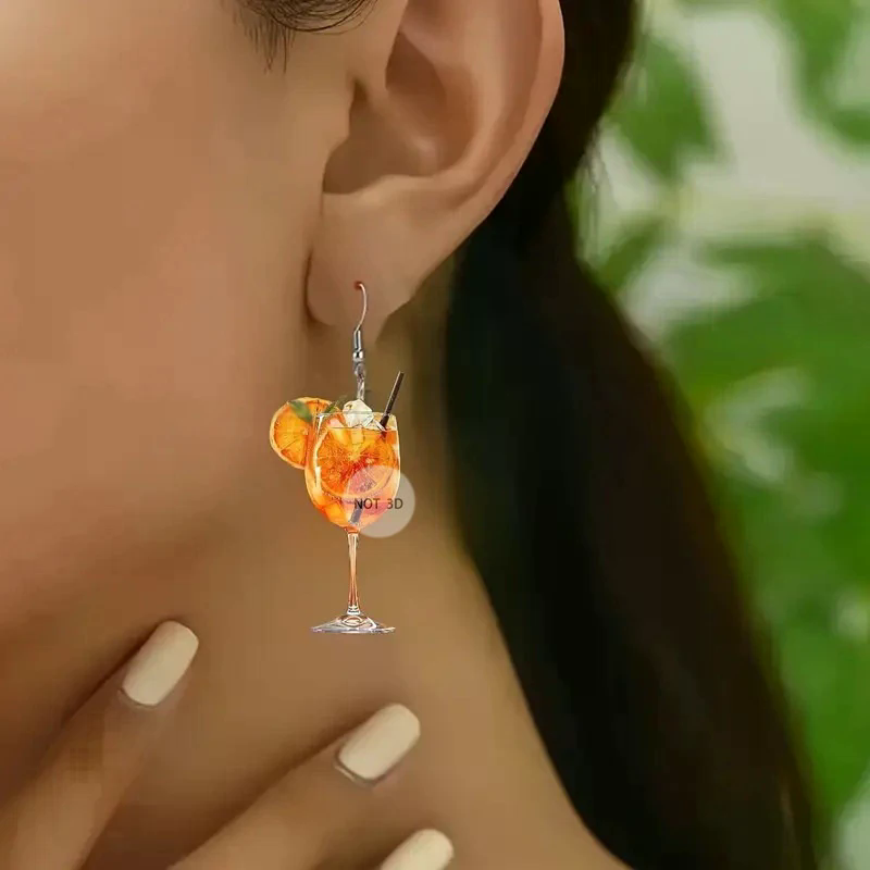 Beer And Wine Festival - Boucles d'oreilles Design plat 2D à