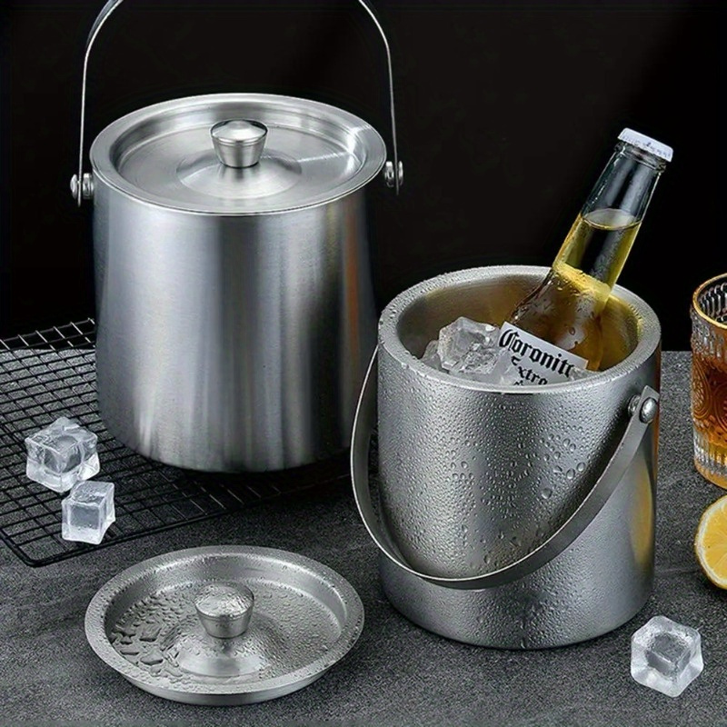 Wine Beer Holder - Refroidisseur isolé en acier inoxydable, glace,