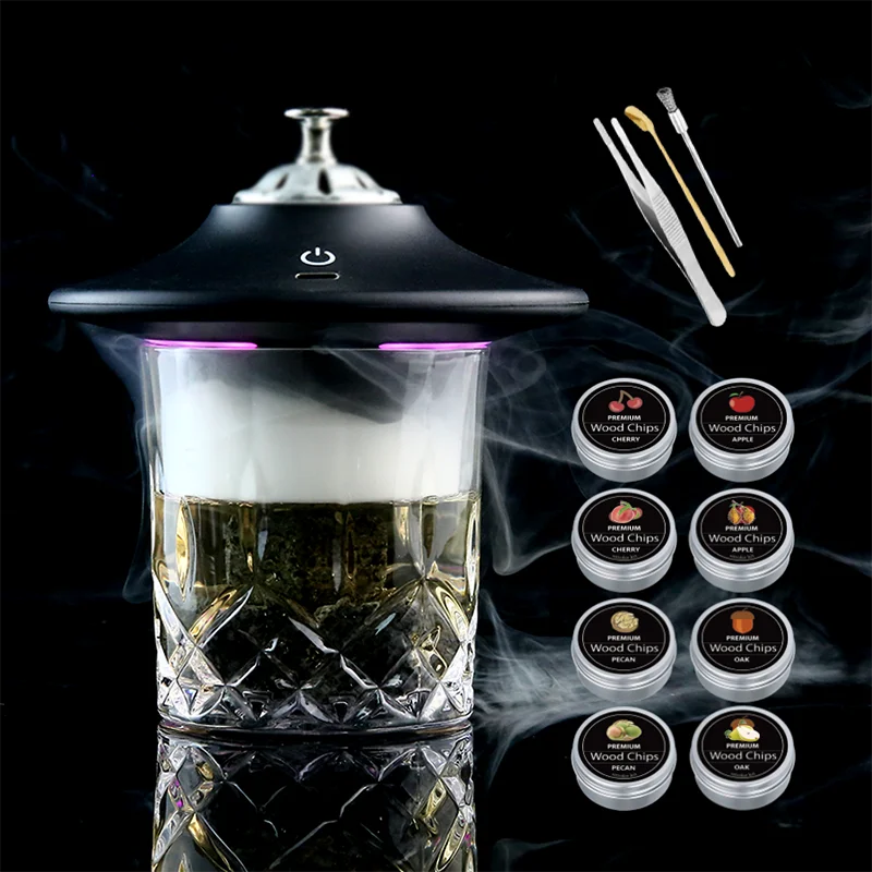 Whiskey Stone Set - Kit de fumoir à cocktails électrique