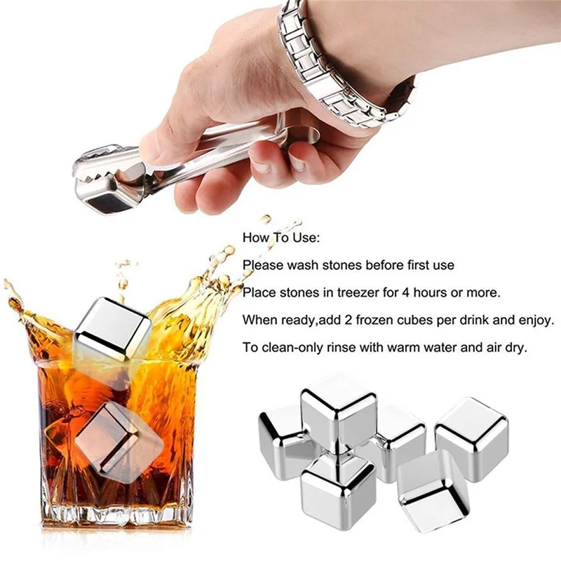 Whiskey Stone Set - Lot de 4/6/8 glaçons réutilisables en