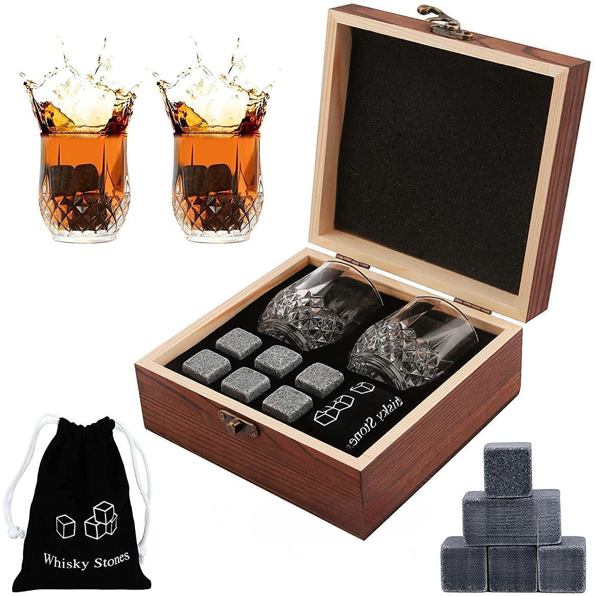 Whiskey Stone Set - Ensemble de verres à pierres à