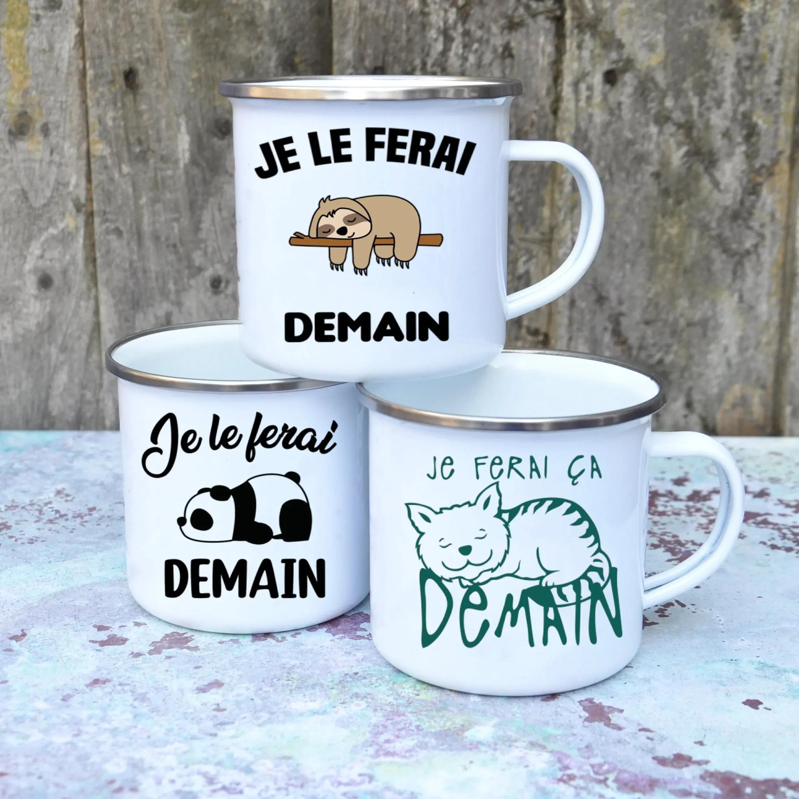 Tasse à café en émail avec poi - Beer And Wine Festival avis et prix