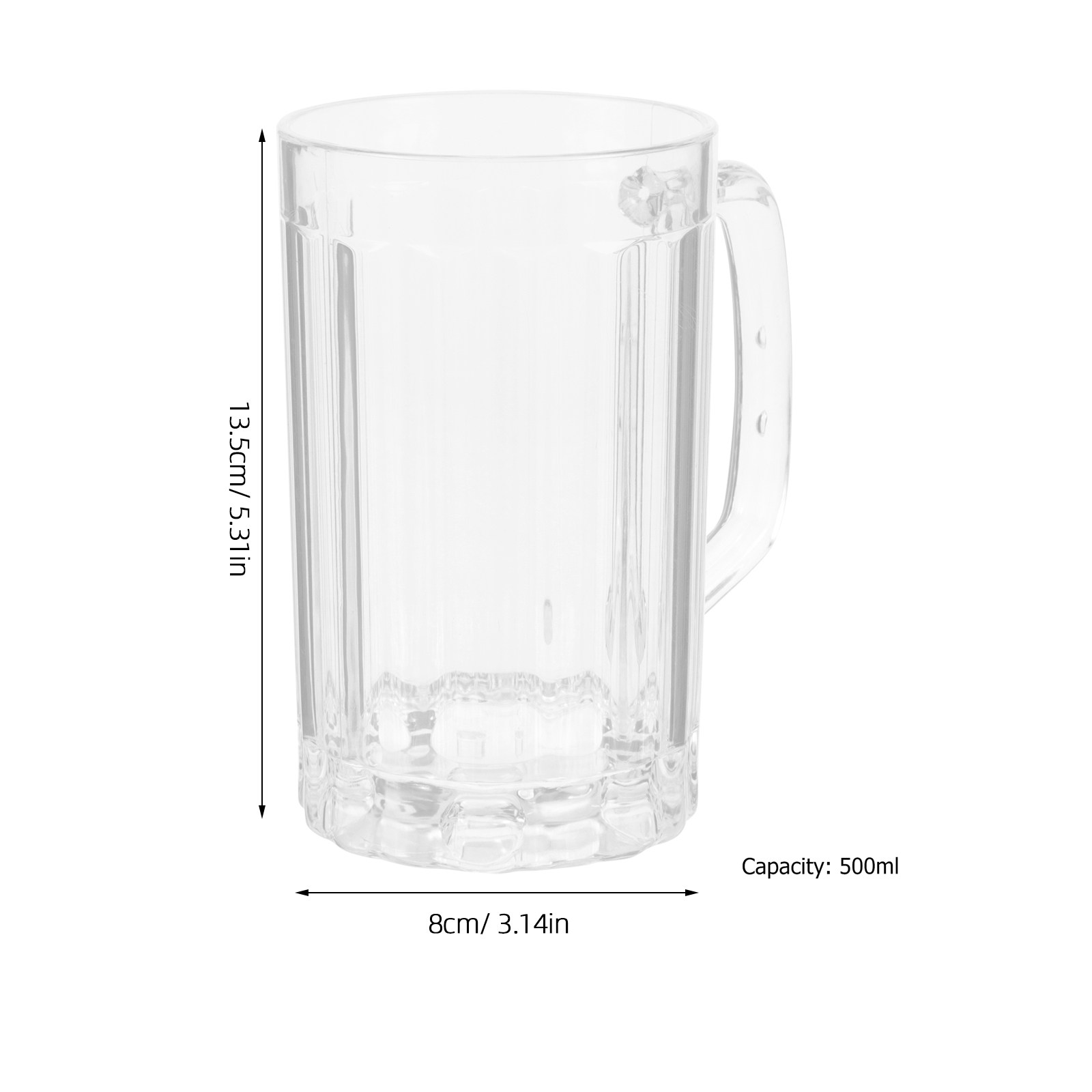 2 Pcs 500Ml Verre à Bière en P - Beer Mug Handled avis et prix