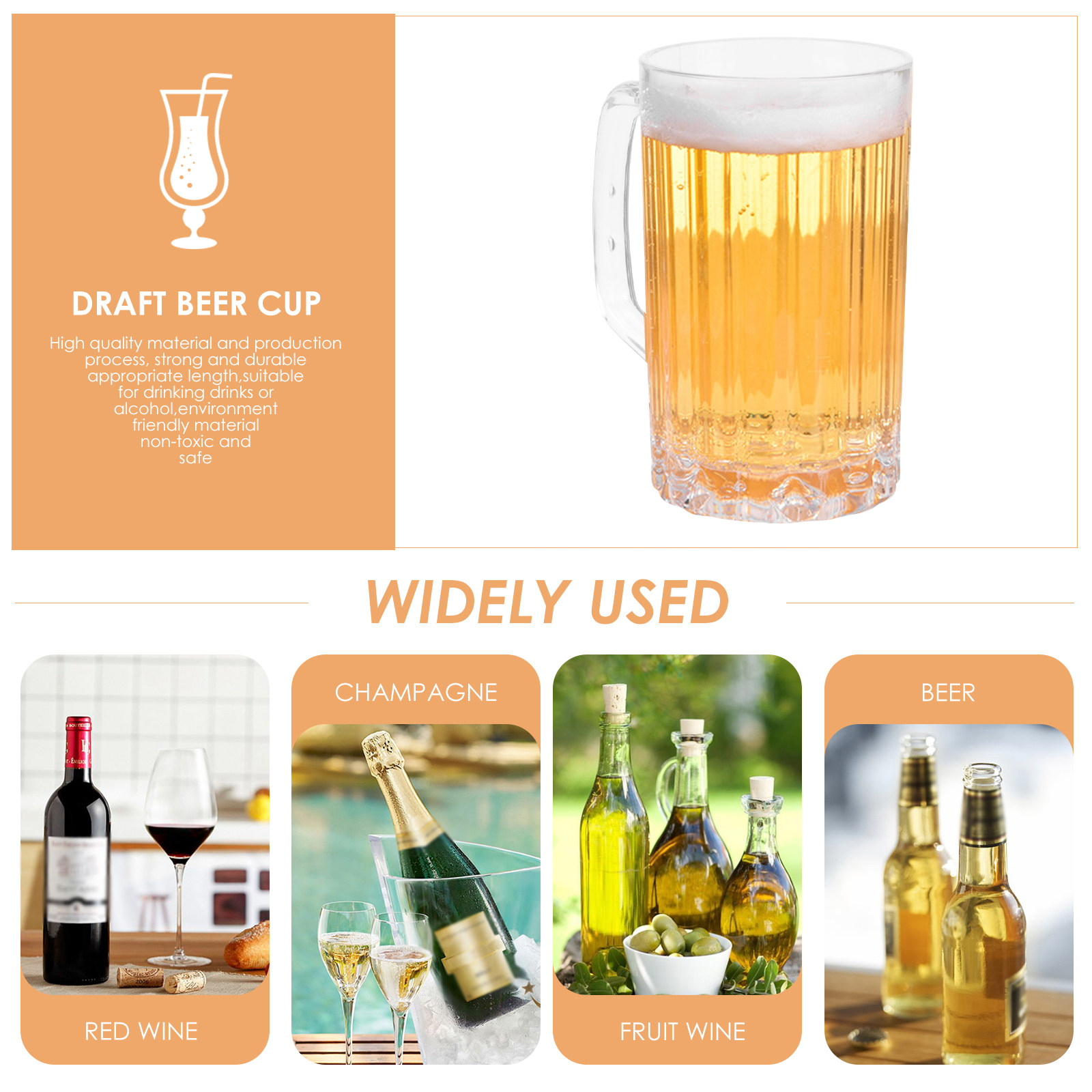 2 Pcs 500Ml Verre à Bière en P - Beer Mug Handled avis et prix