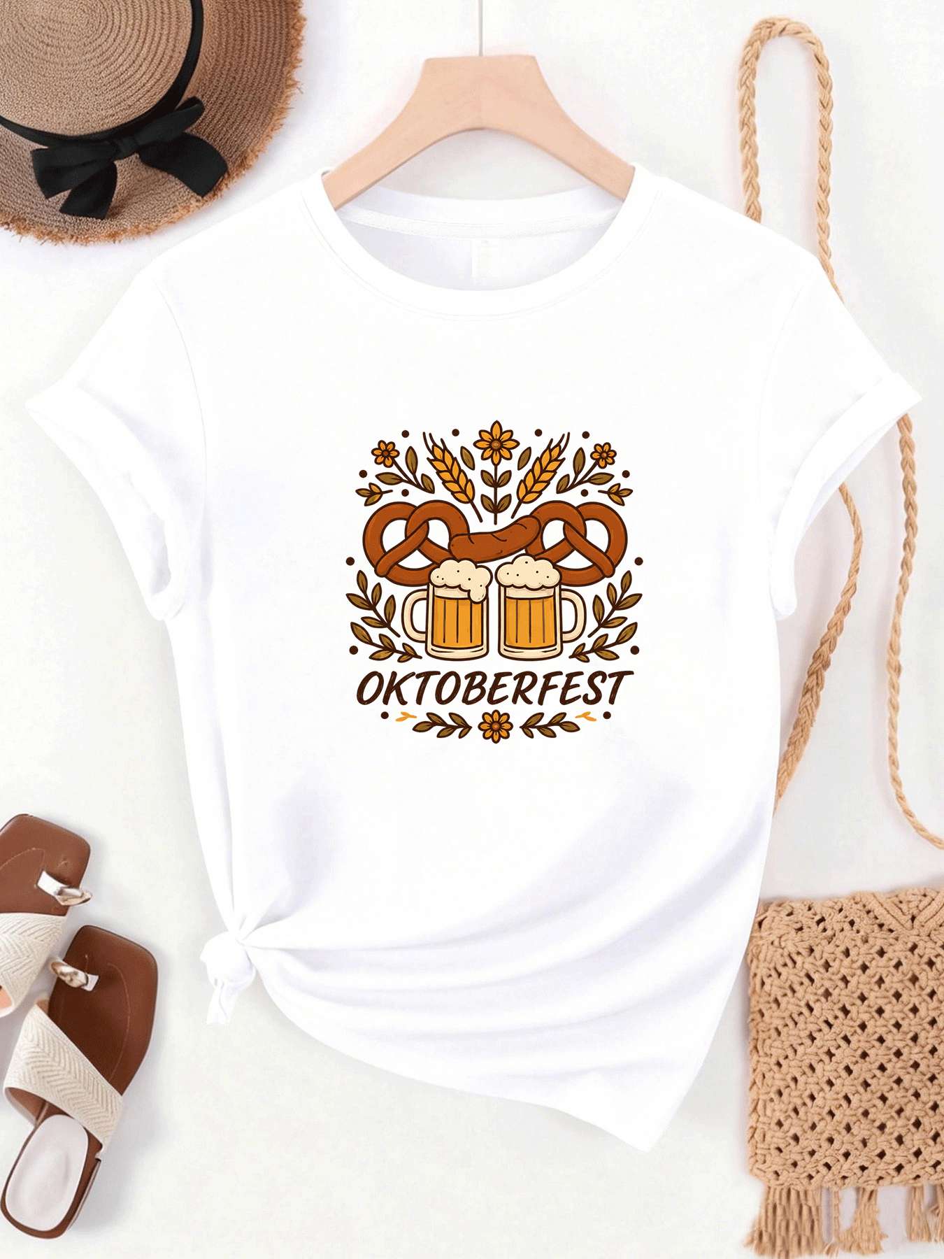 【MYJ062633】T-shirt pour femmes - Beer And Wine Festival avis et prix