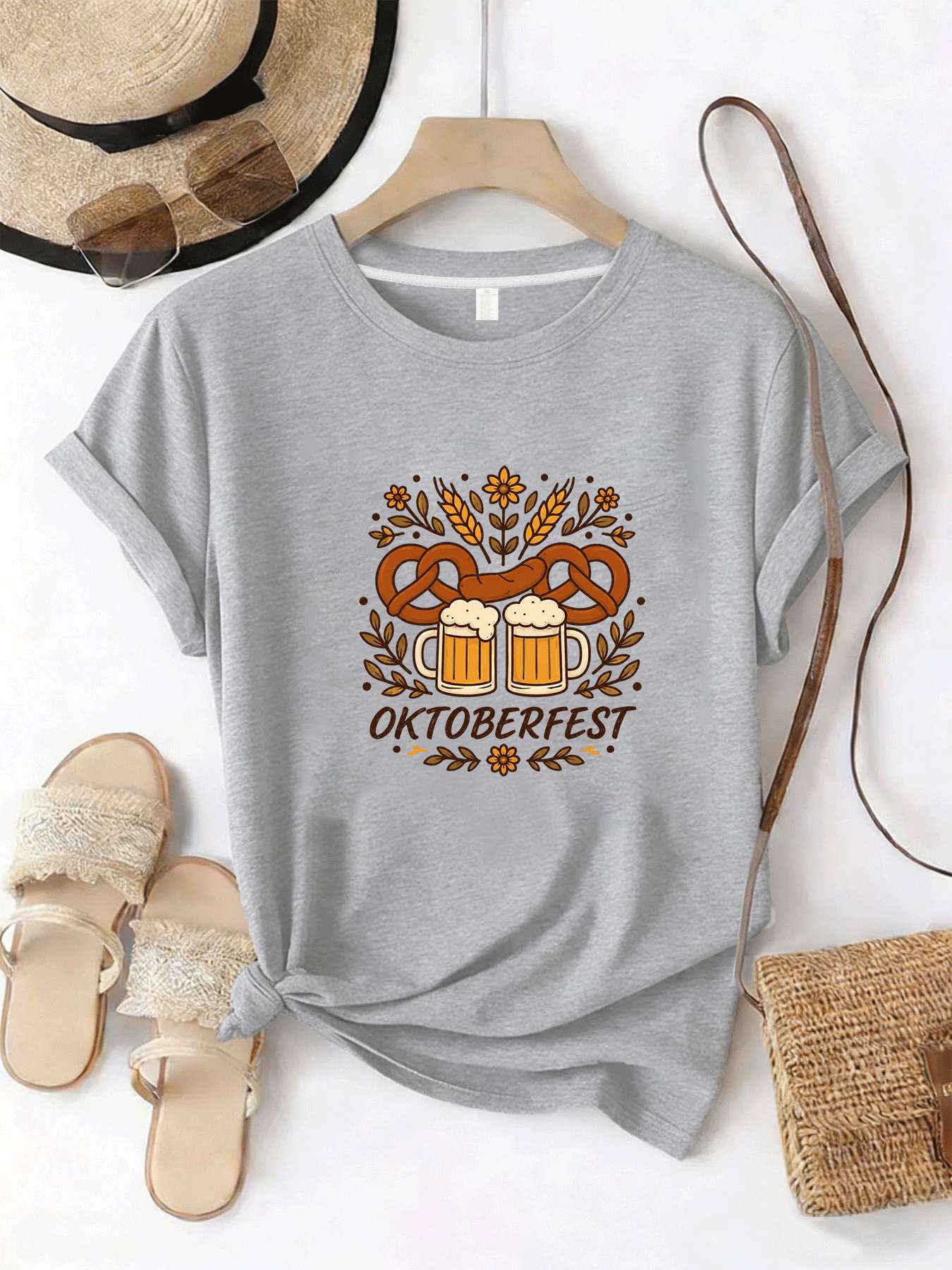 【MYJ062633】T-shirt pour femmes - Beer And Wine Festival avis et prix