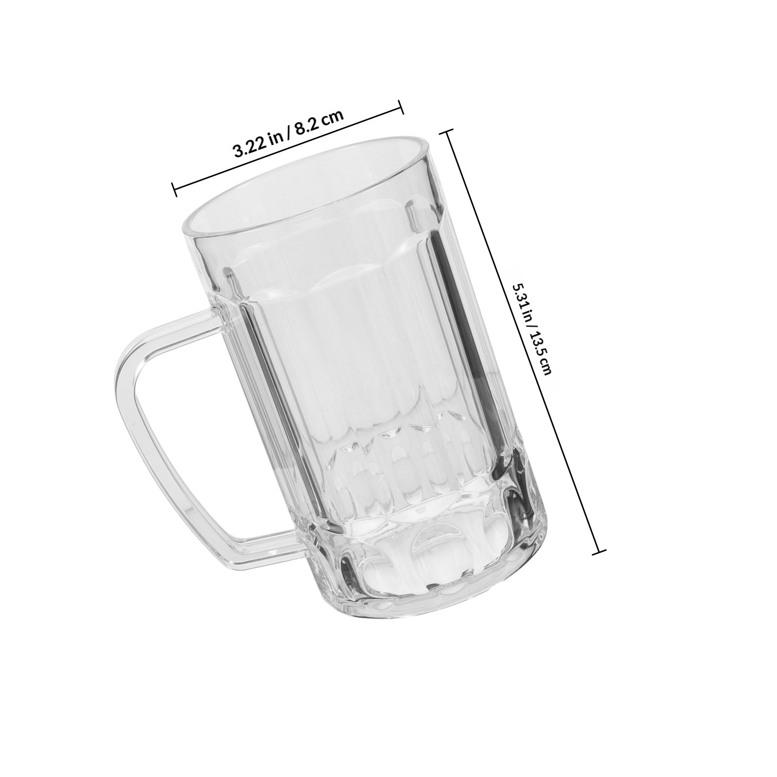 Verre à bière en acrylique ave - Beer Mug Handled avis et prix