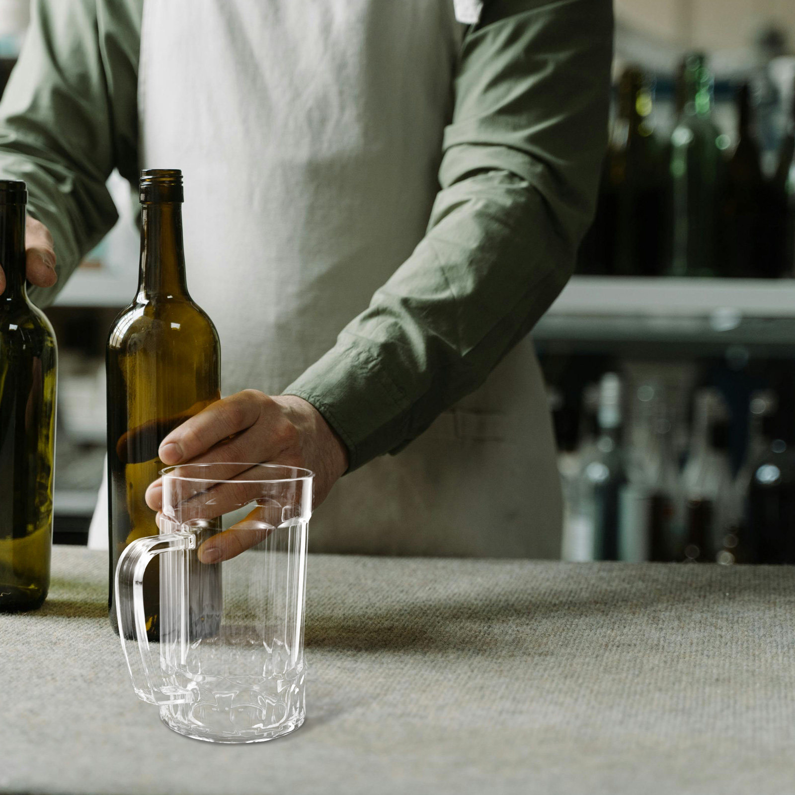 Verre à bière en acrylique ave - Beer Mug Handled avis et prix