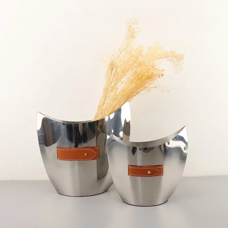 Vase incurvé en acier inoxydab - Ice Bucket Silver avis et prix