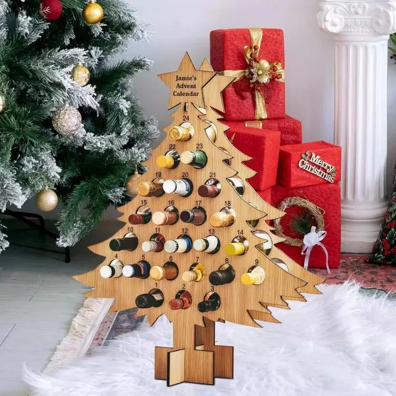 Arbre de Noël en bois pour le  - Wine Beer Holder avis et prix