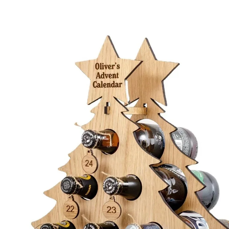 Arbre de Noël en bois pour le  - Wine Beer Holder avis et prix